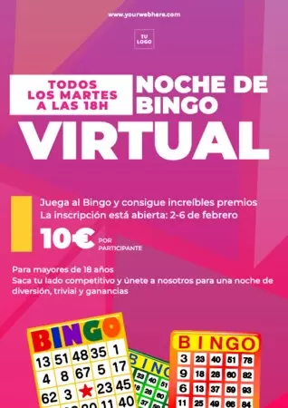 Edita un diseño para noches de bingo