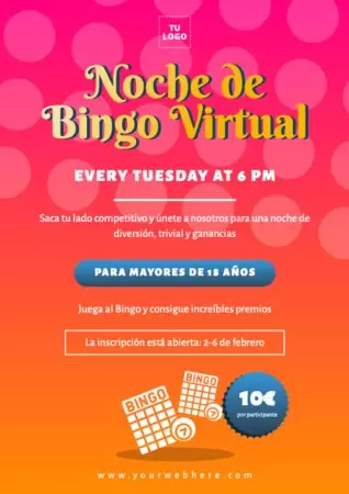 Edita un folleto de noches de juegos