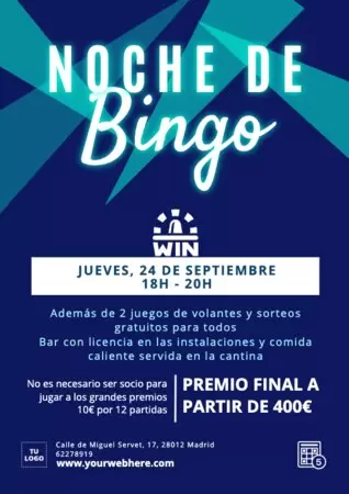 Edita un folleto de noches de juegos