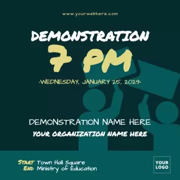 Publicar um cartaz de protesto