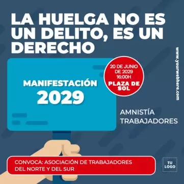 Edita un cartel de protesta