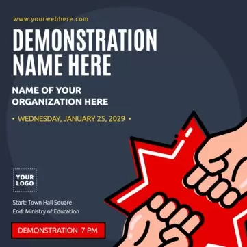 Publicar um cartaz de protesto