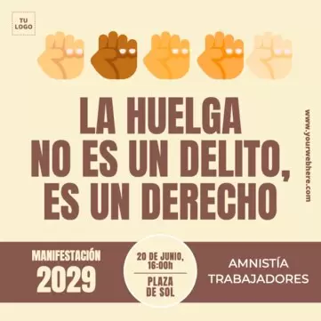 Edita un cartel de protesta