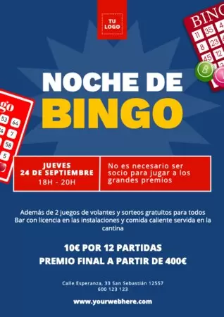 Edita un folleto de noches de juegos