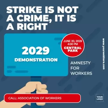 Publicar um cartaz de protesto