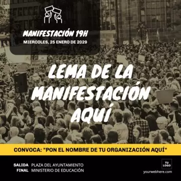 Edita un cartel de protesta