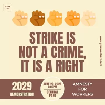 Publicar um cartaz de protesto