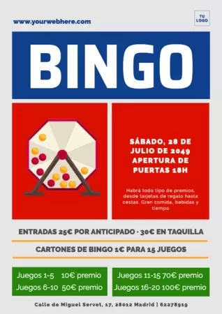 Edita un folleto de noches de juegos