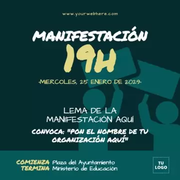 Edita un cartel de protesta