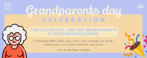 Edite um design de dia dos avós