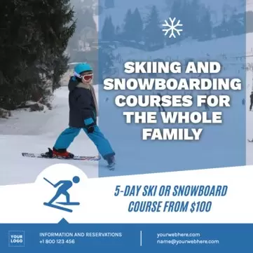 Modifier une affiche de ski et de neige