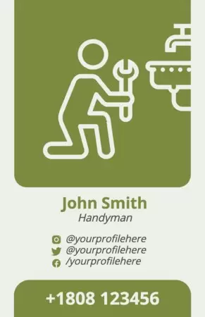 Edit a handyman business card template