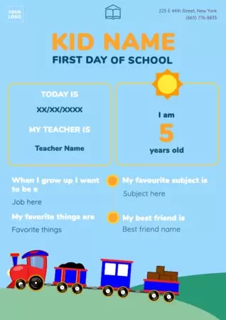 Modifier une pancarte de premier jour d'école