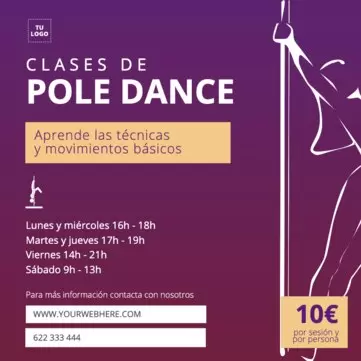 Edita diseños de clases de baile