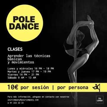 Edita diseños de clases de baile