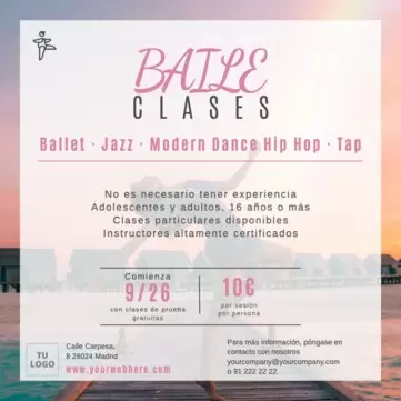 Edita diseños de clases de baile