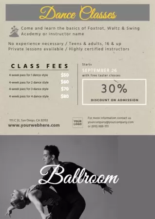 Edit a design for dance classes