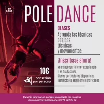 Edita diseños de clases de baile