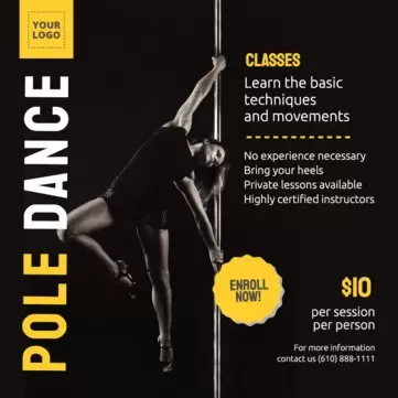 Bearbeite ein Design für Tanzkurse