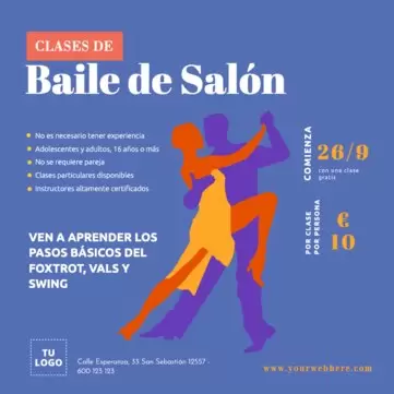 Edita diseños de clases de baile