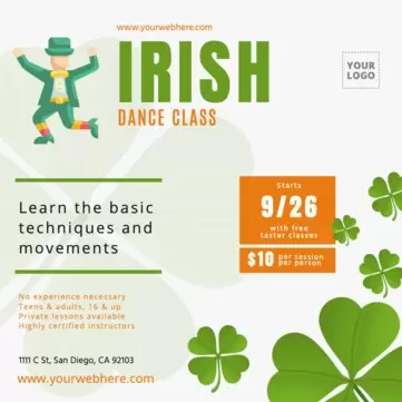 Editar um design de aula de dança