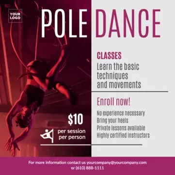 Editar um design de aula de dança