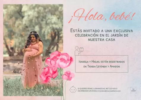 Edita una tarjeta de invitación para Baby Shower