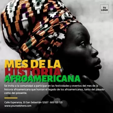 Editar una plantilla para el Mes de la Historia Afroamericana