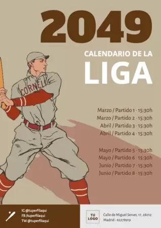 Edita un diseño de béisbol