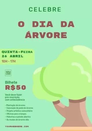 Edite um design do Dia Mundial da Árvore 