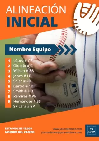 Edita un diseño de béisbol