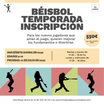 Edita un diseño de béisbol