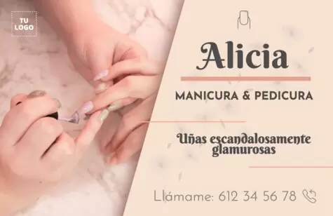 Edita tarjetas para manicura