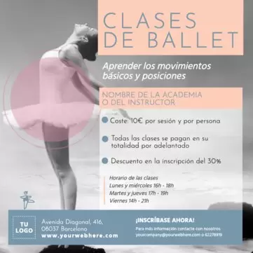 Edita diseños de clases de baile