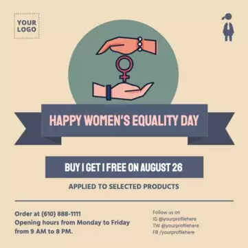Edit a design for Women's Equality Day