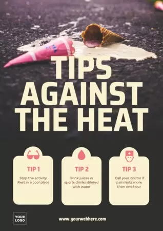Edita una plantilla con tips para el calor