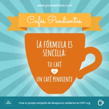 Edita un cartel de desayuno solidario