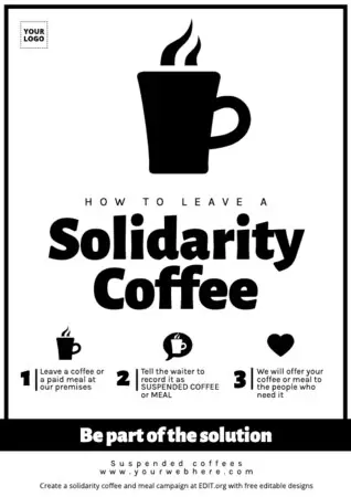 Edytuj plakat obiadu Solidarności