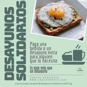 Edita un cartel de desayuno solidario