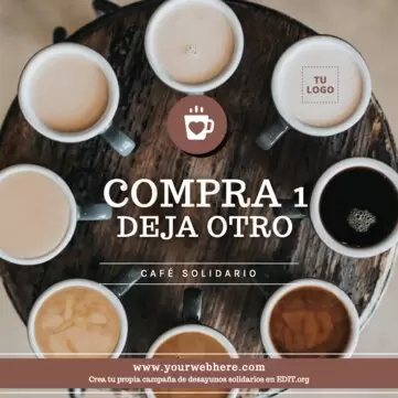 Edita un cartel de desayuno solidario