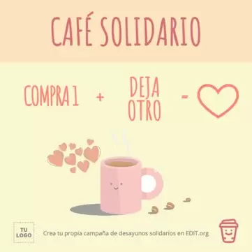Edita un cartel de desayuno solidario