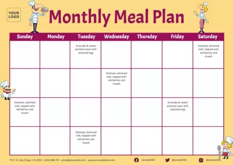Modifica un planner mensile