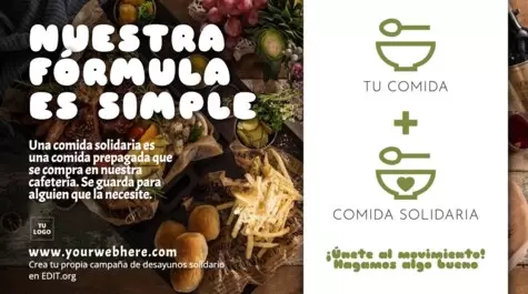 Edita un cartel de desayuno solidario