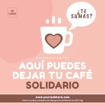 Edita un cartel de desayuno solidario