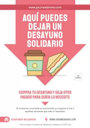 Edita un cartel de desayuno solidario