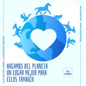 Edita un póster de maltrato animal