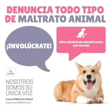 Edita un póster de maltrato animal