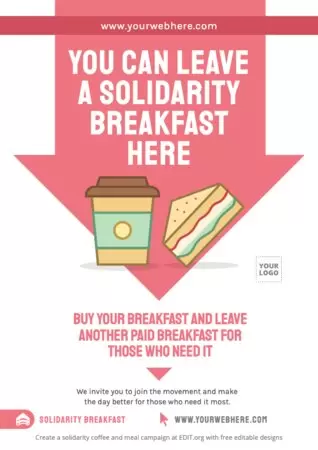 Bearbeite ein Poster zum Solidaritätsessen