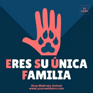 Edita un póster de maltrato animal