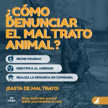Edita un póster de maltrato animal